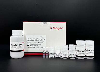 Isolation total RNA from 1ml anticoagulant blood(fresh or frozen blood), lymphocytes, buffy coat, bone marrow, cultured cells, etc using Magzol reagents. Without RBC buffer, more convenient. Can be used in Blood preservation and transportation.